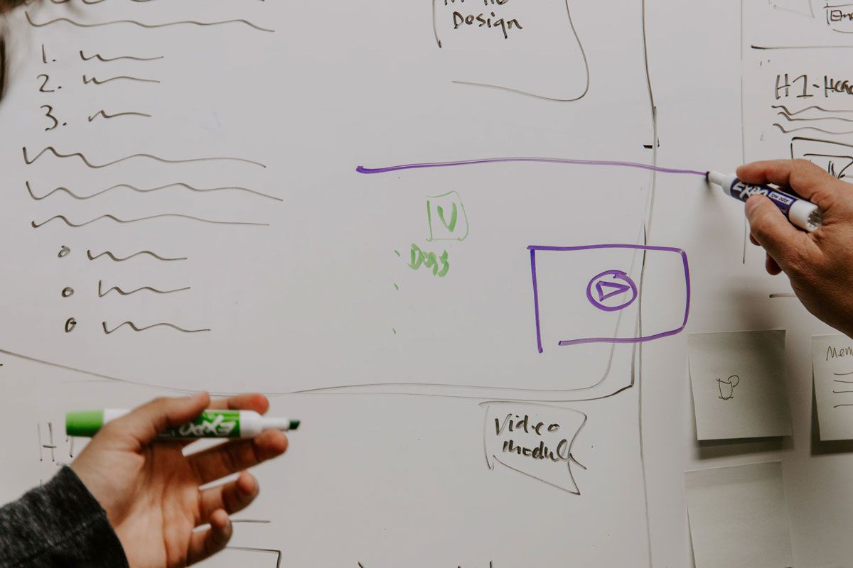Wireframe on a Whiteboard